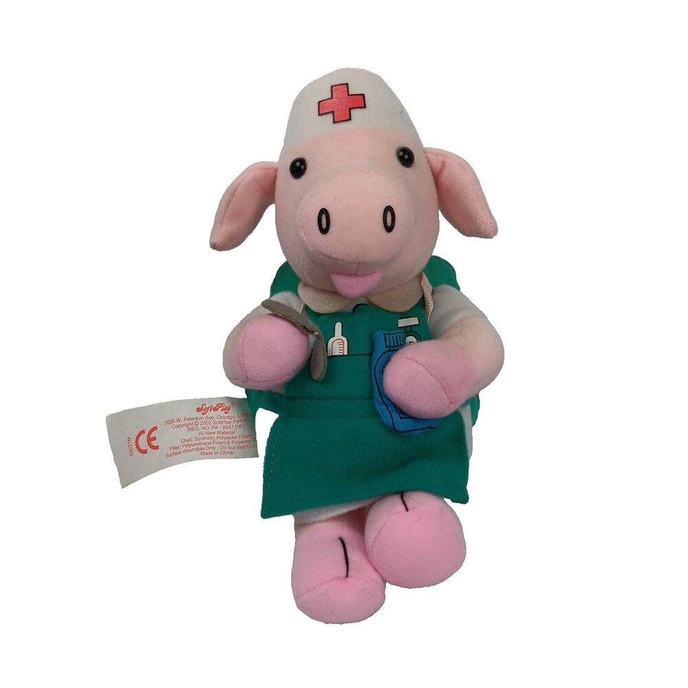 Nurse Pigs Storybook Backpack New Heroes Vintage Soft Play Book Friend